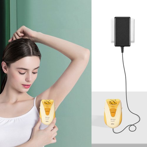 PKPOWER AC Adapter for Braun Silk Epil Lady Shaver Epilator EE110 5306 5316 5317, Power Supply for Braun Silk Epil 3 Perfection SE3170 SE3270 Pl-41-77 V-3 PI-41-77 V-3