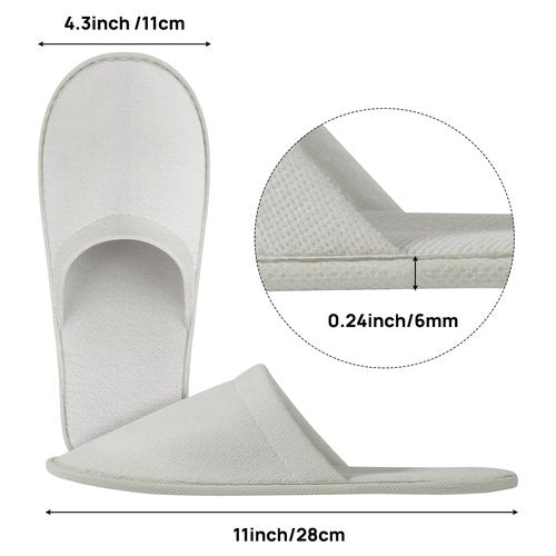 OBMMIRAO 44 Pairs Bulk Disposable Slippers for Guests, 6mm EVA Non-Slip Sole, Fits US Men 10 & Women 11, for Spa Hotel Wedding Party Travel Home Use