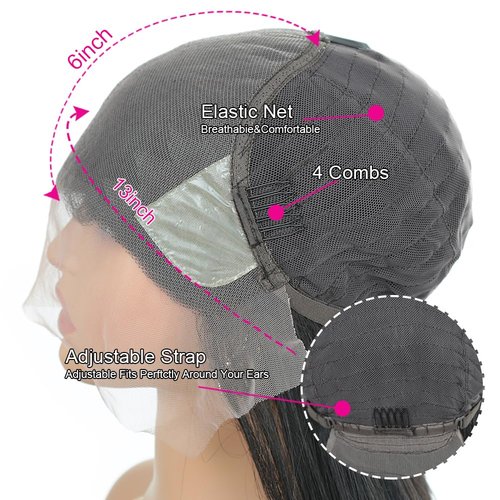 goodear 13x6 Straight Lace Front Wig Pre Plucked Lace Front Wigs with Baby Hair Glueless Lace Wigs for Women 26 Inch Full, soft, lifelike, breathable Daily Party (613# White Blonde, Long 26inch)