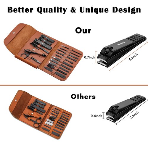 Gifts for Men, Familife Manicure Set Nail Clippers Pedicure Kit Manicure Kit Nail Clipper Set 16pcs Grooming Kit Manicure Set Professional and 100% Stainless Steel Ingrown Toenail File and Lifter