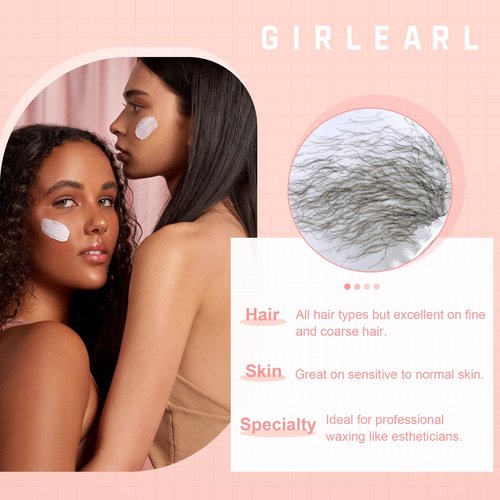 GIRLEARLE Hard Wax Beads 2-Pack, 1lb Rose for Coarse Hair Full Body, 1lb Unscented for Sensitive Skin Body, Brazilian Bikini, Eyebrow, Facial