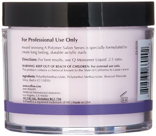 EZ Flow A Polymer Pink False Nails, 4 Ounce