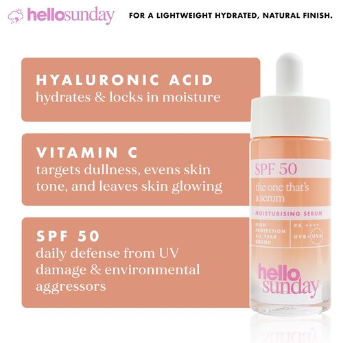 The One Thats a Serum SPF 50 by Hello Sunday for Unisex - 1.1 oz Serum