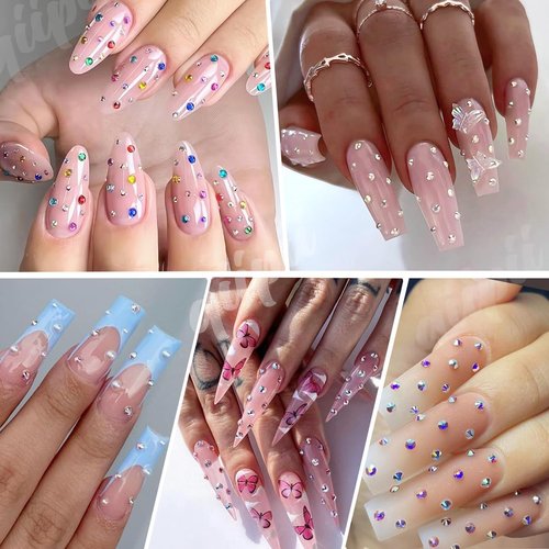 qiipii 12 Colors 2mm Small Crystal Resin Rhinestones Rainbow Colorful Flatback Tiny Stones Gems Diamonds Crystals Charms for Nails Eyes Face Makeup Crafting Tumblers Bottles DIY Crafts Shoes Clothes