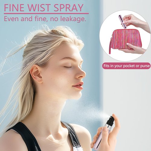 opasyo Portable Mini Refillable Perfume Atomizer Bottle, Travel Size Refillable Perfume Refill Bottle - Perfume Atomizer Refillables, Scent Pump Case, 4 Pcs Pack of 5 ml Small Perfume Spray