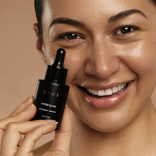 DIME Beauty Hyper Glow Serum, 15% Vitamin C Face Serum for Brightening Dull Skin, Dark Spot Corrector, 1 oz / 30 ml