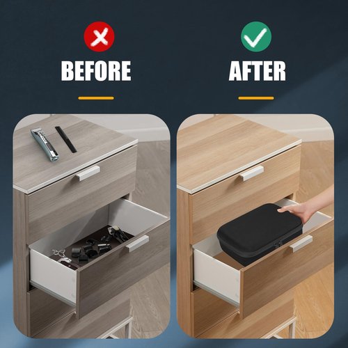 MOSLA Hard Barber Accessories Case for Hair Clippers, Mens Hair Cutting Barber Supplies Holder, Trimmer Organizer Storage Bag for Hair Cutting, Guard Grooming Kit (Nylon Black)