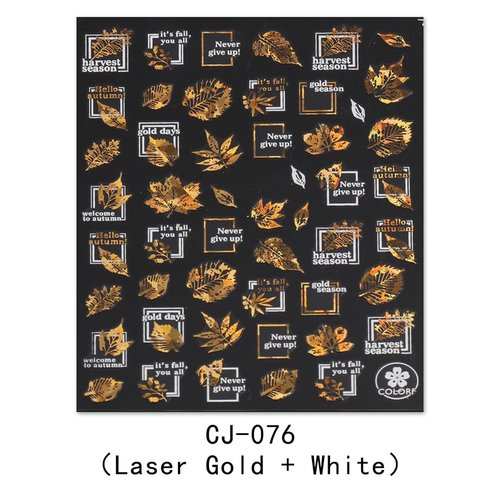 9 Sheets Fall Nail Art Stickers Maple Leaf Nail Decals Flower Tree Nail Design Decals 3D Self-Adhesive Glitter Gold Nail Stickers Thanksgiving Holiday Nail Art Decoration for Women Manicure Tips