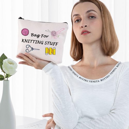 G2TUP Knitting Makeupbag Yarn Storage Crochet Bag for Knit-ting Stuff Gift for Sewing Quilting Lover (Bag for Knitting Stuff)