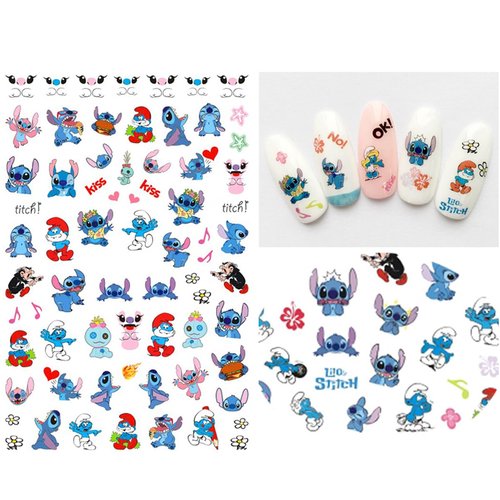 8pcs Cute Nail Art Stickers 3D Cartoon Nail Decals Self-Adhesive DIY Nails Design Supplies Party Favors for Kids Girls Women Nails Art Decoration Manicure Gifts Charms Accessories
