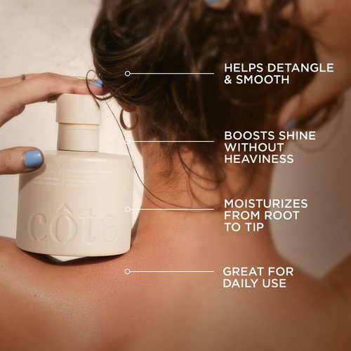Côte Beauty’s Hydrating Conditioner, Detangles Effortlessly for Shiny Hair, Enriched with Omega 6 and 9, Castor Seed Oil, Vegan & Cruelty-Free Hair Conditioner for Women, 10 Fl Oz