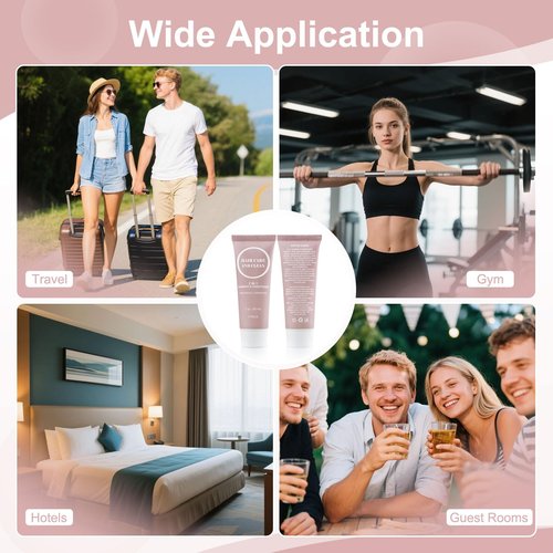 Travel Shampoo & Conditioner, 2 in 1 Shampoo Set Bulk, Small Mini Trial Size Men Women Essential Cleansing Toiletries Amenities for Hotel, Shelter/Homeless/Nursing Home/Charity 1 Fl oz (Pack of 100）