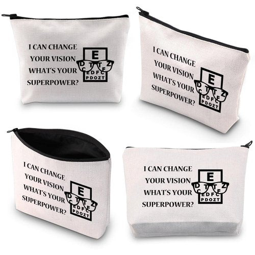 BDPWSS Funny Optometry Gift Optometrist Makeup Bag Eye Doctor Vision Gifts For Optician Ophthalmic Assistant Gift Ophthalmologist Gift (Change your vision)