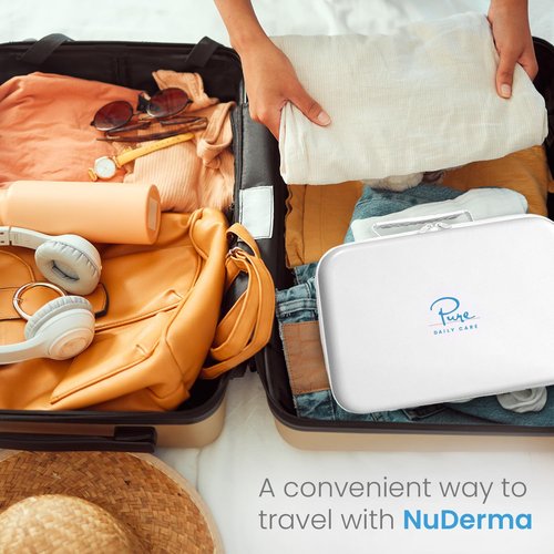 NuDerma Official Carrying Case for High Frequency Wand - Holds All Attachments - Portable for Travel - Compatible with All Nuderma Models - Padded Storage and Travel Case