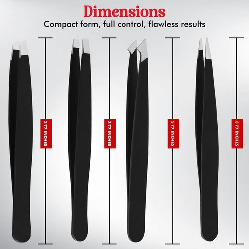 Gospel Eyelash Extensions Tweezers, Set of 4 - Stainless Steel Grip for Volume lash Extension -Tweezers for Multipurpose & Application