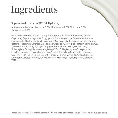 Murad Superactive Hydrating Moisturizer SPF 50 - Dewy Hydration Facial Suncreen Supercharged with Hyaluronic Acid For Plump and Bouncy Skin - 1.7FL Oz