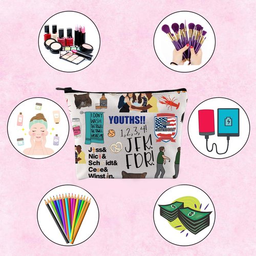 TV Show Inspired Gift TV Series Cosmetic Bag Moonwalking Tv Sitcom Gift For Women BFF (new tv girl)