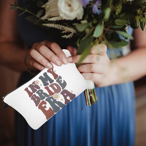 Baobeily In My Bride Era, Funny Engagement Gifts for Bride - Bridal Shower & Bachelorette Party Cosmetic Bag for Women
