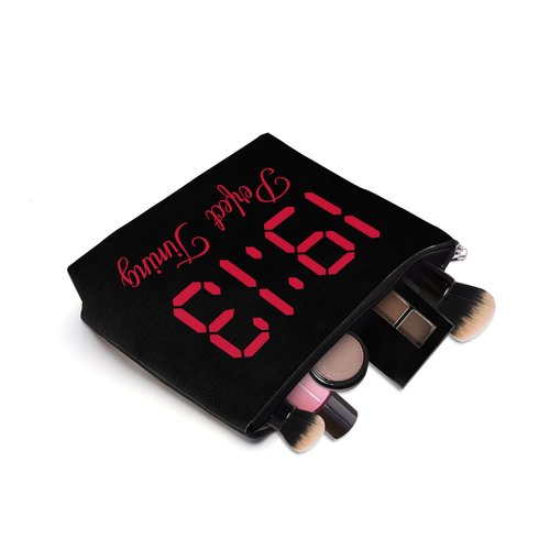 CEASQVAA Sorority Gift Red and Black Makeup Cosmetic Bags Black Greek Sorority Gift Paraphernalia for Sister Friend