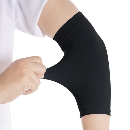 HOVEOX 3 Pairs Tattoo Cover Up Compression Sleeves - Forearm Arm Sleeves for Women & Men (Black)