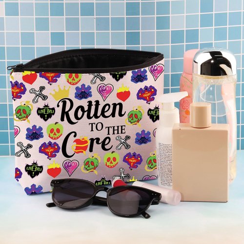 BDPWSS Villain Makeup Bag Villain Fans Gift Rotten To The Core Zipper Pouch Villain Queen Fans Gift Witchy Lover Gift (Rotten to Core)