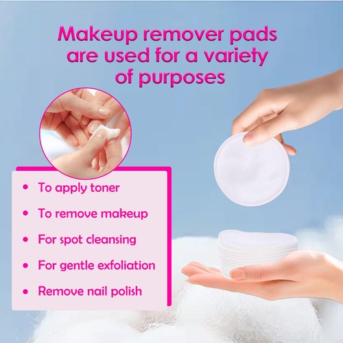 2000 PCS Ultra Soft Cotton Rounds, White, Double-Layered, Hypoallergenic, Lint-Free, 20 Pack with 100 Count Each, Premium Facial Cleansing Pads for Makeup Removal