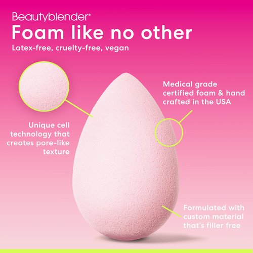 Beautyblender® | Bubble Beauty Blender Makeup Sponge, Super-Soft Foam Easily Blends Foundations, Powders & Creams, Made in USA, Reusable, Washable, Streak Free Application, Vegan, Cruelty Free