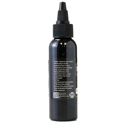Element Tattoo Supply Nighthawk Black Tattoo Ink 2 oz Bottle Professional Tatto Ink Super Dark Formula for Lining Shading Mixing and Consistent Color On Human Skin