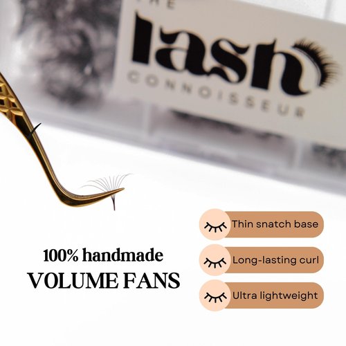 6D - CC Curl 750 Fans Mixed Promade Fans Lash Extensions | TLC Lash Supplies 4D to 16D Premade Fans 7 mm to 16 mm Mixed Length Thin Base Premade Fans Eyelash Extensions (6D - CC Curl, 13-14-15 mm)