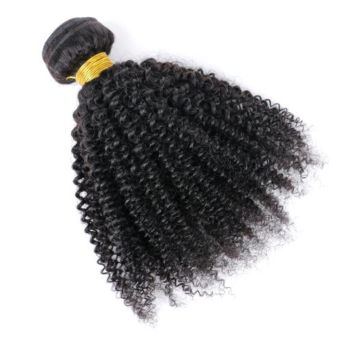VIYAVIYA Mongolian Afro Kinky Curly Human Hair Bundle 20 Inch 1 Single Bundle 4B 4C Human Hair Curly Weave Bundles for Black Women Brazilian Virgin Human Hair Bundle Hair Extensions Natural Color