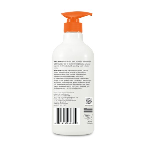 Lovercare Goat Milk Body Lotion for Dry Skin Royal Jelly & Honey 27.05oz (800ml) - Single…