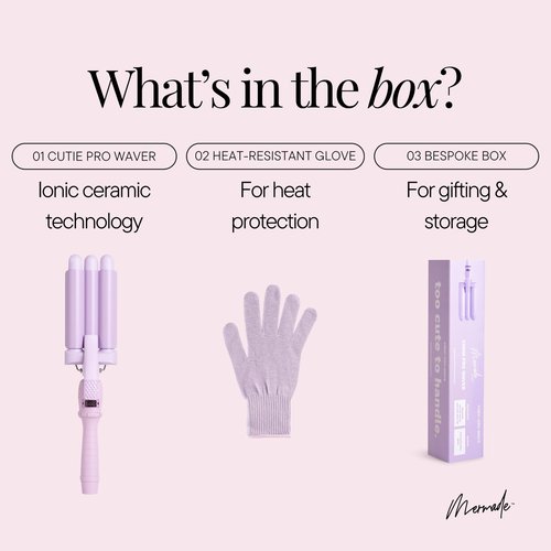 Mermade Hair | 0.9" Cutie Pro Waver | Three Barrel Curling Iron for Beach Waves