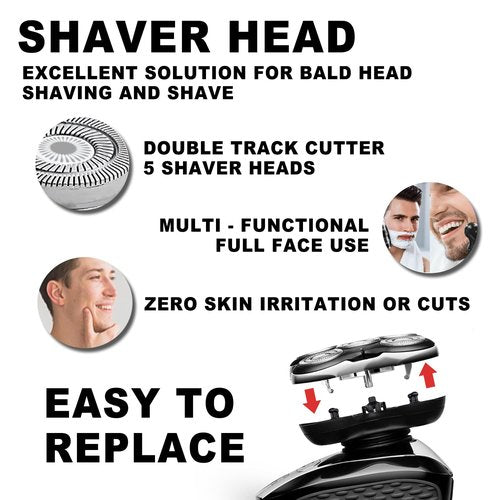 Shaver Replacment Heads Pro Head Shaver Replacement Blades Compatible with Re-ming-ton Balder Pro Head Shaver Model XR7000 precision electric razor replacement heads for bald men (1 PACK)