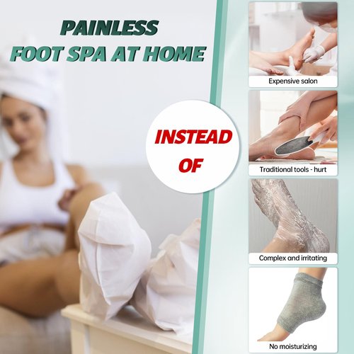 VGO 7 Pack Foot Peeling Mask, Natural Exfoliating Foot Mask, Dead Skin Callus Remover Repair Heels, Smooth Touch Feet, Hydrating Foot Care for Dry Cracked Feet