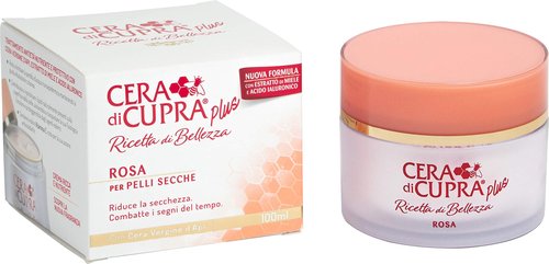 Cera di Cupra Plus"Rosa per Pelli Secche" Cream for Dry Skin, Anti-age Formula - 3.4 Fluid Ounces (100ml) Jar [ Italian Import ]