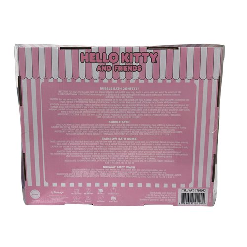 Centric Beauty Hello Kitty and Friends Cozy Time Bath Set, Includes Spa Head Band, Bubble Bath Confetti (30g), Rainbow Bath Bomb, Rainbow Bath Sponge, Dreamy Body Wash (100mL), & Bubble Bath (236mL)