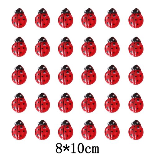 100Pcs Ladybug Nail Charms Cute Insect Nail Art Charms 3D Resin Nails Rhinestones Small Ladybugs with Open and Closed Wings Nails Gems Summer Nail Jewelry for Women Manicure Decoration DIY Craft