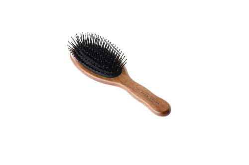ACCA KAPPA Classic Oval Brush – Pom Pins with Kotibé Wood and Nylon Bristles