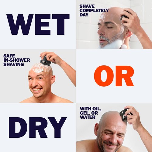 Toncoke 5D Head Shaver for Bald Men, IPX7 Waterproof Electric Shaver with LED Display, 2-Speed Cordless Rotary Razor for Face Nose Beard, Wet/Dry USB-C Charging Gift for Men