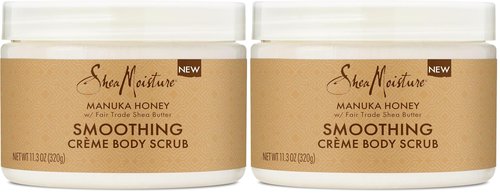 SheaMoisture Smoothing Body Scrub Manuka Honey To Reduce Rough Skin Exfoliating Body Scrub with Fair Trade Shea Butter 11.3 oz (Pack of 2)