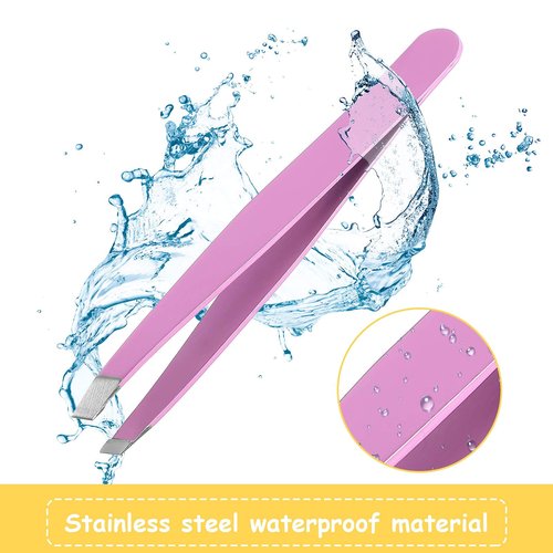 Maitys 30 Pieces Slanted Eyebrow Tweezers Stainless Steel Tip Precision Tweezers Bulk for Women and Men Personal Care Ingrown Hair, Facial Hair and Lash Extension