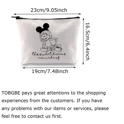 TOBGB Lizzie Cartoon Inspired Makeup Bag This Is What Dreams Are Made Of Lizzie Fan Gift TV Show Merchandise (What Dreams)