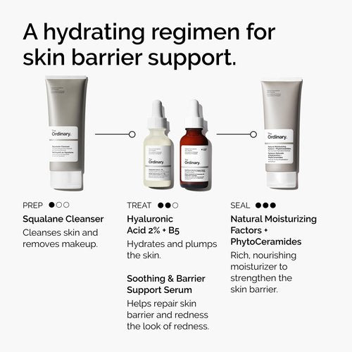 The Ordinary Soothing & Barrier Support Serum, Redness-Reducing & Hydrating Solution for Skin Barrier Recovery, 1 Fl Oz (Pack of 2)