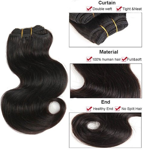 Luxnovolex Brazilian Hair Body Wave 4 Bundle Deals Brazilian Virgin Hair Wavy 8A Grade 100% Unprocessed Human Hair Weave Bundles Short Sew In Hair Extentions