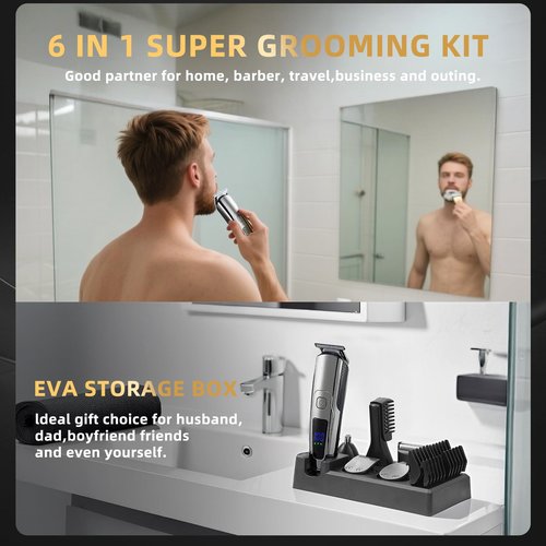 ritarga Premium Beard Trimmer for Men, 20 Length Settings, Waterproof Electric Razor for Men, Hair Trimmer, Nose Hair Trimmer, Cordless Hair Clippers, All-in-One Grooming Kit