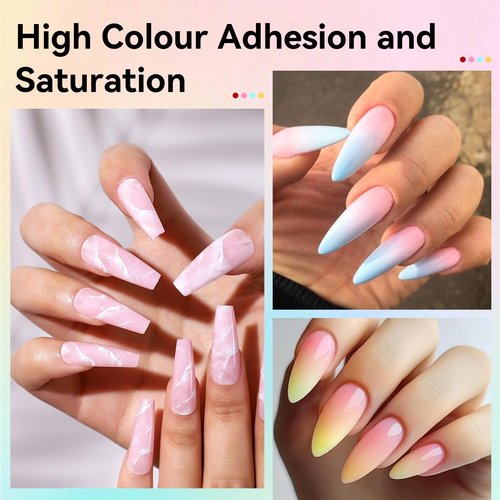 JODSONE 32 Colors Airbrush Gel Nail Polish, No Dilution Gel Nail Polish Strong Coverage, Highly Saturated Colors Ideal for At-home Salon Use