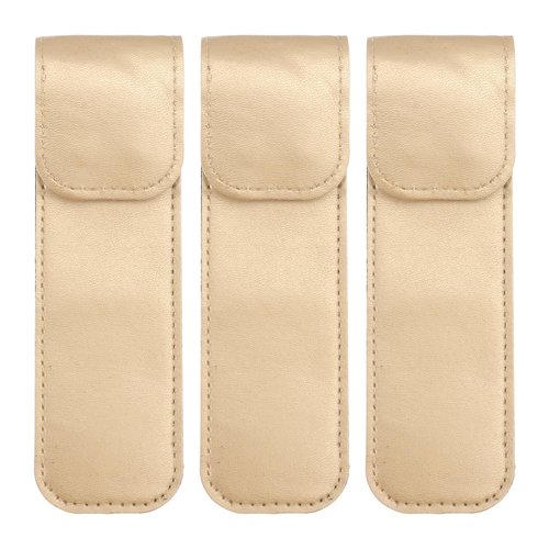 Ipetboom 3pcs Tweezers Protective Case Beauty Eyelash Tweezer Sleeve Lashes Kit Eyelash Tweezer Cover Lash Kit Protective Tweezer Leather Sleeve Pu Leather Puller Miniature