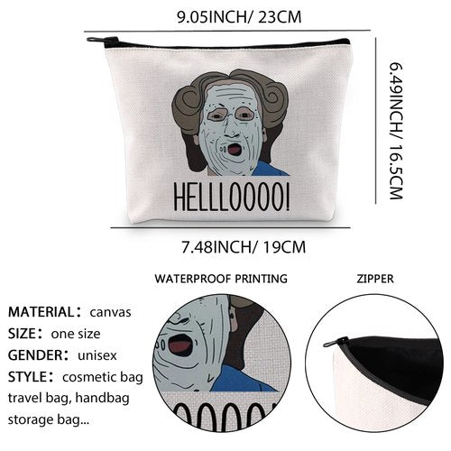 XYANFA Mrs D Inspired Makeup Bag 90s Movie Gift Funny Grandma Bag Mrs D Fans Gift Zipper Pouch