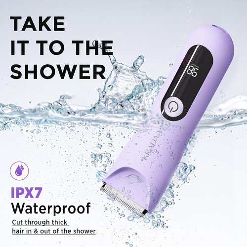 Bikini Trimmer for Women Pubic Hair: Rechargeable Eletctric Razors for Women - Painless Eletctric Shaver - (Wisteria Purple)