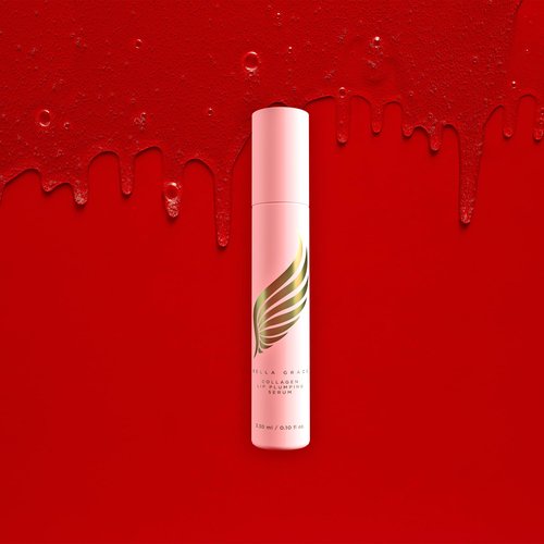 Bella Grace Vegan Collagen Lip Plumper Serum, Vitamin E, Peptides, Hydrating Lip Care Fuller Plumper Looking Lips, Supports Wrinkles, Fine Lines, Elasticity, Paraben, Sulfate & Cruelty Free, 0.1 fl oz
